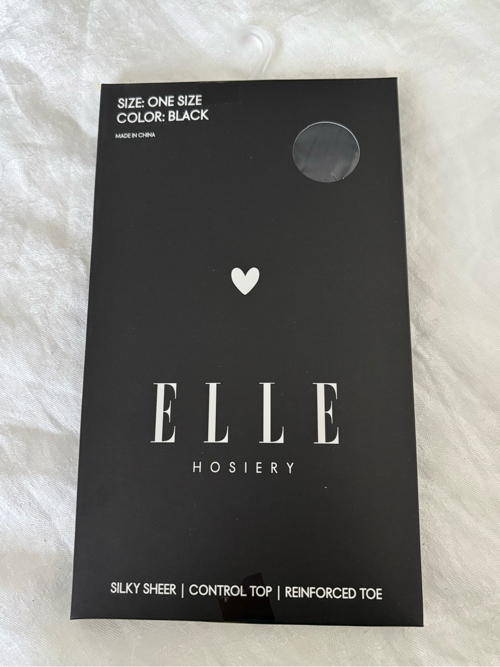 Elle Black Sheer Hosiery with Control Top